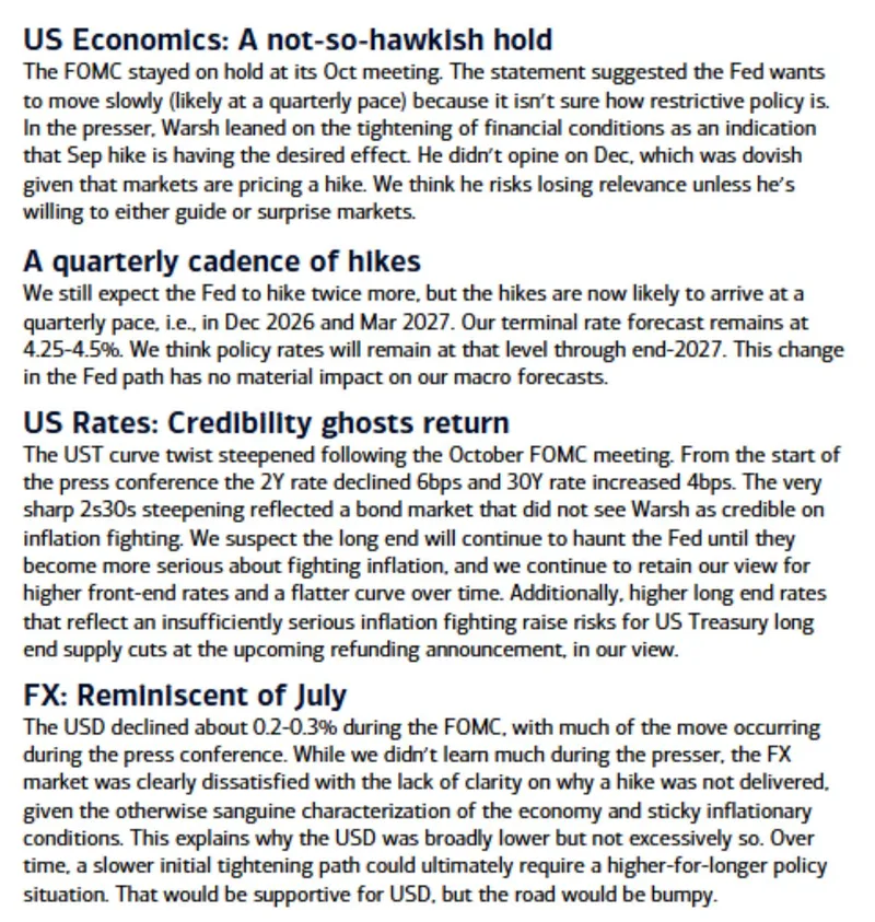 BofA: La Fed mantuvo tipos sin ser tan restrictiva