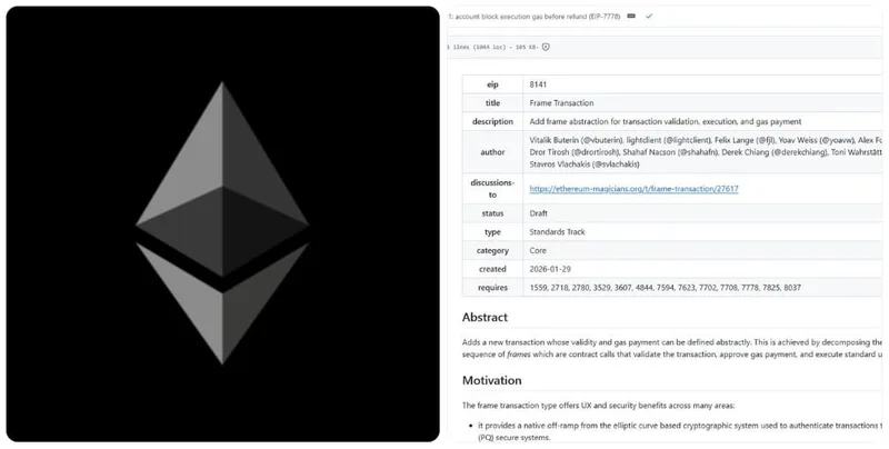 Ethereum agenda EIP-8141 para actualización Hegota