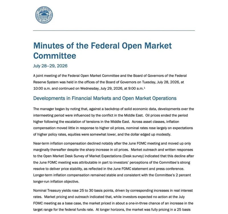 Actas de la Fed revelan que varios miembros apoyaron subir tipos